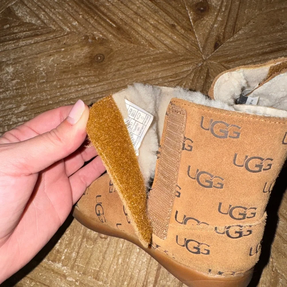UGG Brown Logo Suede Boots - Picture 4 of 6